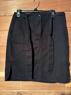 Black Skirt with Front Tie Detail